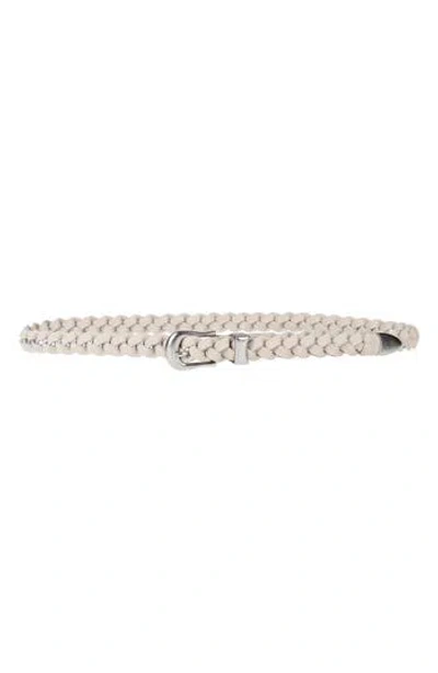 Linea Pelle Braided Belt In Orange