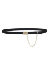 Linea Pelle Chain Drape Belt In Black