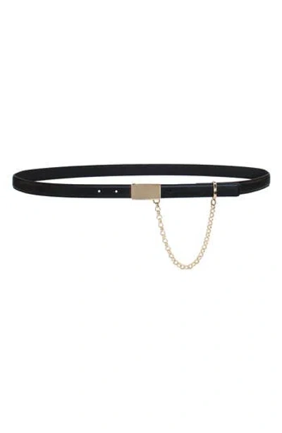 Linea Pelle Chain Drape Belt In Black