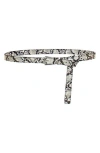 Linea Pelle Convertible Animal Print Belt In Black