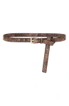 Linea Pelle Convertible Animal Print Belt In Brown
