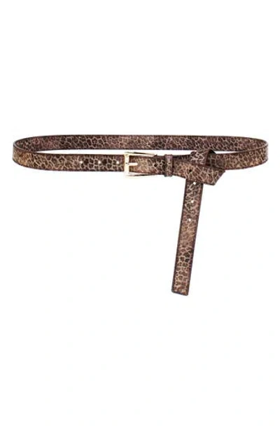 Linea Pelle Convertible Animal Print Belt In Brown