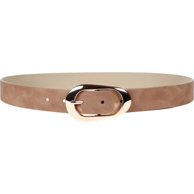 Linea Pelle Elongated Oval Buckle Belt In Brown