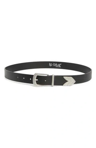 Linea Pelle Faux Leather Belt In Black