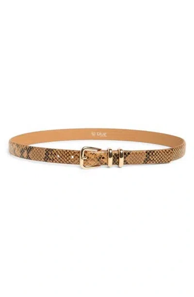 Linea Pelle Faux Python Print Keeper Belt