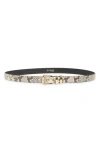 Linea Pelle Faux Python Print Keeper Belt