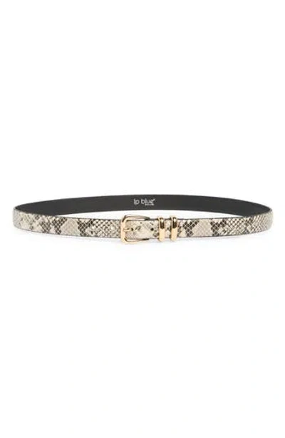 Linea Pelle Faux Python Print Keeper Belt