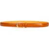 Linea Pelle Feather Edge Faux Leather Belt In Caramel
