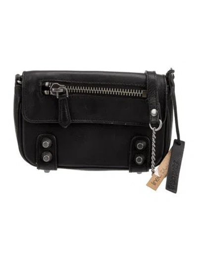 Pre-owned Linea Pelle Leather Crossbody Bag In Black