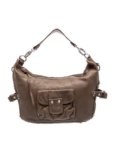 Pre-owned Linea Pelle Leather Shoulder Bag In Brown