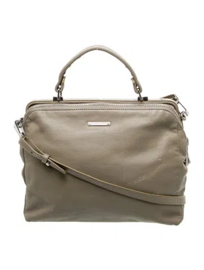 Pre-owned Linea Pelle Leather Shoulder Bag In Gray