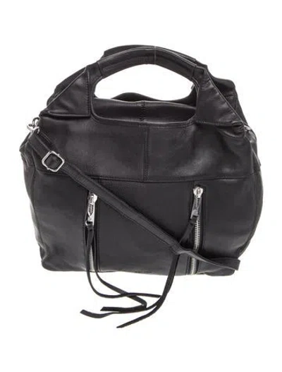Pre-owned Linea Pelle Leather Top Handle Bag In Black