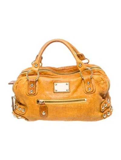 Pre-owned Linea Pelle Leather Top Handle Bag In Brown