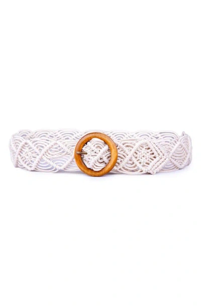 Linea Pelle Macrame Braided Belt In Natural