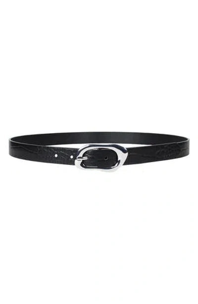 Linea Pelle Molten Buckle Belt In Black
