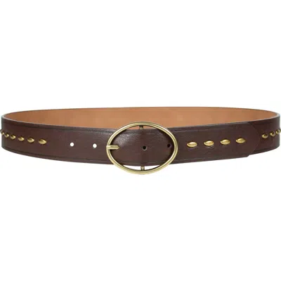 Linea Pelle Oval Studded Belt In Brown