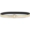 Linea Pelle Snake Embossed Reversible Belt In White