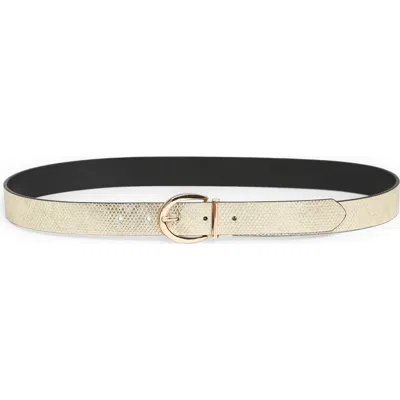 Linea Pelle Snake Embossed Reversible Belt