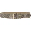Linea Pelle Snakeskin Print Faux Leather Belt