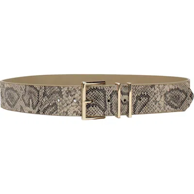Linea Pelle Snakeskin Print Faux Leather Belt