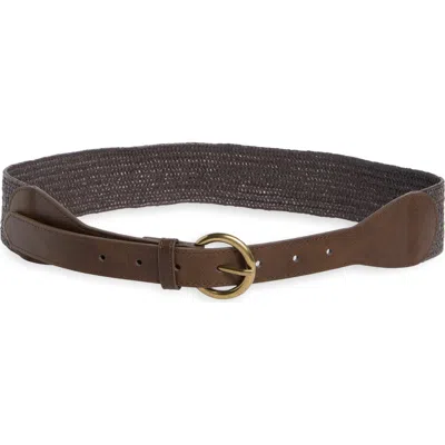 Linea Pelle Tapered Faux Straw Belt