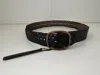 Linea Pelle Women's Genuine Leather Broken In Look Multi Hole Belt In Vintage Black