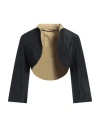 Linea Raffaelli Woman Jacket Black Size 8 Polyester In Black