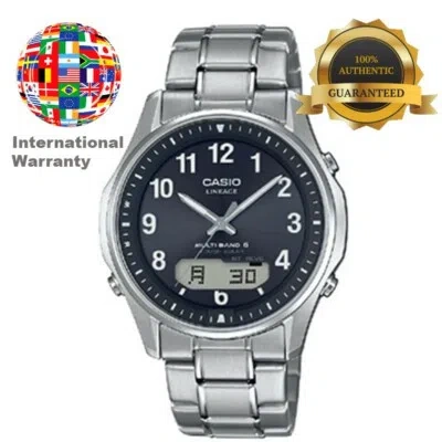 Pre-owned Lineage International Warranty Lcw-m100tse-1a2jf  Radio Solar Men's Watch