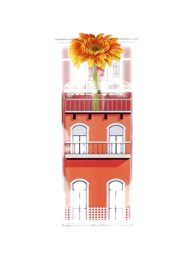 Linee Recanati Blooming City Building Vase In Orange