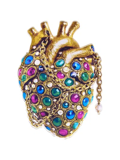 Linee Recanati Heart Centrepiece In Gold