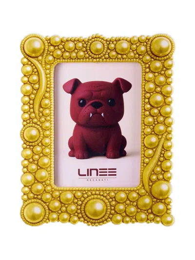 Linee Recanati Piclux Beaded Frame In Yellow