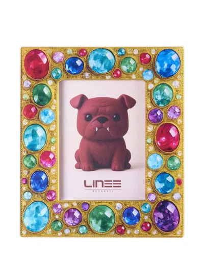 Linee Recanati Piclux Gem-embellished Photo Frame In Gold
