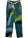 Linen & Cotton House Outside The Lines Pants In Teal In Blue