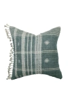 Linen & James Brea Dusty Blue Indian Wool Pillow Cover In Dusty Blue