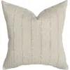 Linen & James Chloe Sandy Beige Stripe Pillow Cover In Beige