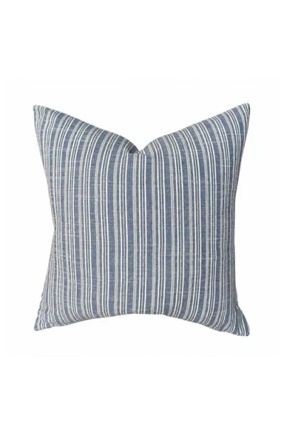 Linen & James Conrad | Coastal Blue Stripe Pillow Cover