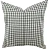Linen & James Dean Dark Navy Gingham Pillow Cover In Navy