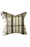 Linen & James Ezra Tan Brown Indian Wool Pillow Cover In Tan