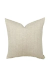 Linen & James Hadley Woven Cream & Sand Stripe Pillow Cover In Cream
