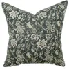 Linen & James Willow Deep Blue & Sage Floral Pillow Cover In Slate Blue