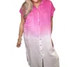 Linen & More Catching Flights Dress In Pink In Pink