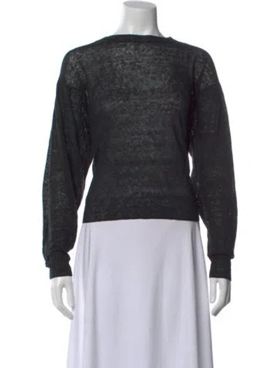Pre-owned Line N Scoop Neck Sweater In Black
