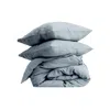 Linen Tales Blue Fog Linen Duvet Cover Set Uk Double In Blue
