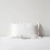 Linen Tales Frilled Pillow Case In Regular Size In White