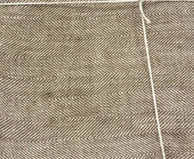 Linenme Choco Chevron Linen Tablecloth In Herringbone Weave In Brown