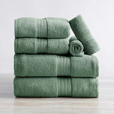 Linery 6-pc. Quick Dry Bath Towel Set In Green