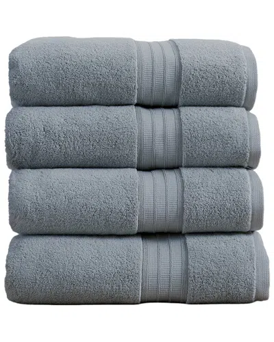 Linery & Co . 4pc Chiara 100% Cotton Premium Bath Towel Set In Gray