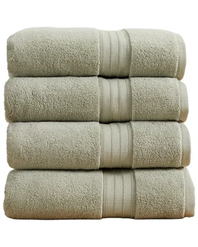 Linery & Co . 4pc Chiara 100% Cotton Premium Bath Towel Set In Green
