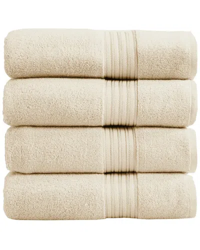 Linery & Co . 4pc Cooper Ringspun Cotton Bath Towel Set In White