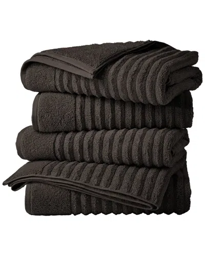 Linery & Co . 4pc Karina Combed Cotton Bath Towel Set In Brown